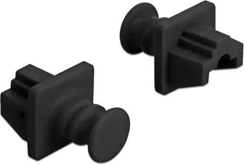 DELOCK κάλυμμα προστασίας για θύρα RJ45 86176, μαύρο, 10τμχ