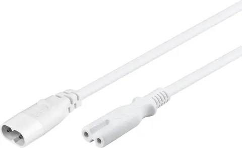 GOOBAY καλώδιο προέκτασης τροφοδοσίας 97200, 2x 0.75mm², 2m, λευκό