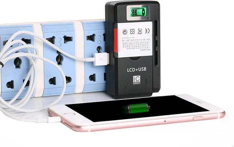 POWERTECH φορτιστής μπαταρίας κινητών QC64 με οθόνη, USB, μαύρος — εικόνα 2