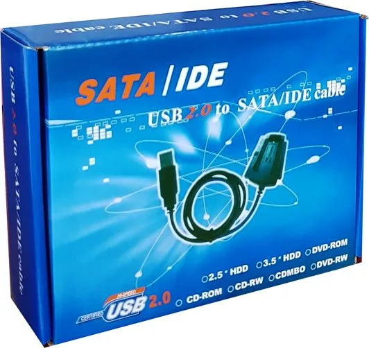 POWERTECH Converter USB 2.0 σε IDE & SATA CAB-U122, με τροφοδοσία, 0.8m — εικόνα 2