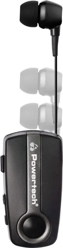 POWERTECH earphone Klipp 2 PT-998 multipoint, Bluetooth 5.1, USB-C, γκρι — εικόνα 2