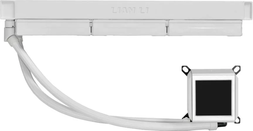 LIAN LI Galahad II LCD 360 White - AIO GPU Liquid Cooler with ARGB Fans — εικόνα 2