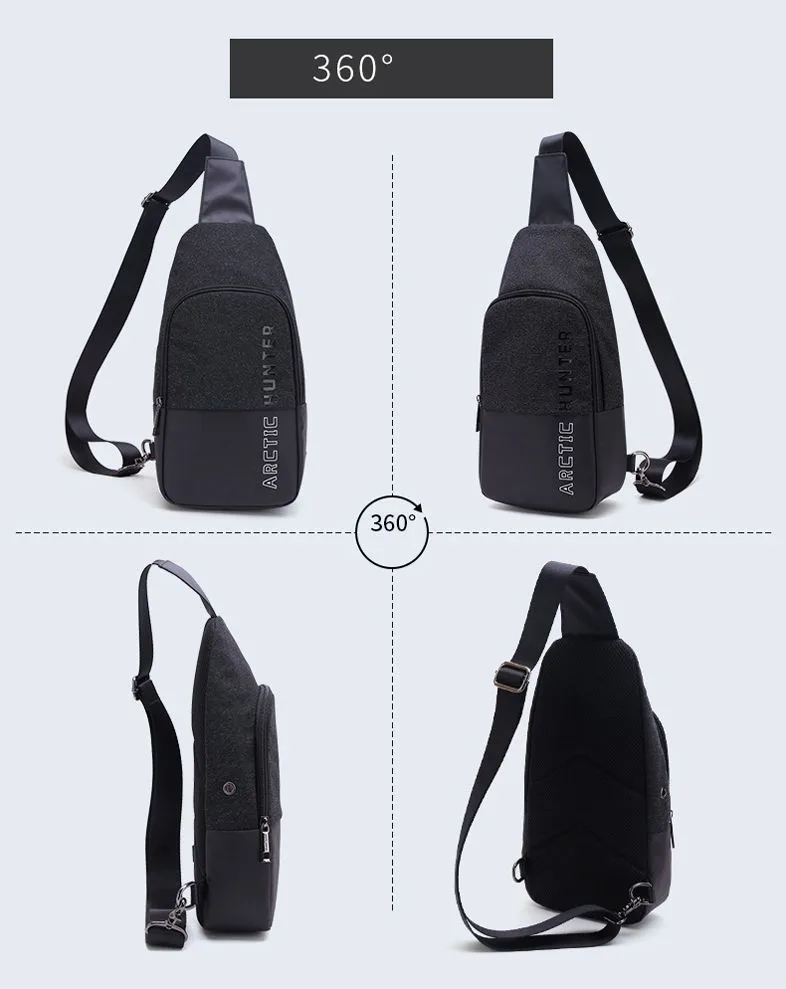 ARCTIC HUNTER τσάντα Crossbody XB0058, 5L, μαύρη — εικόνα 7