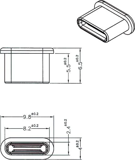 DELOCK κάλυμμα προστασίας για θύρα USB-C 64014, μαύρο, 10τμχ — εικόνα 3