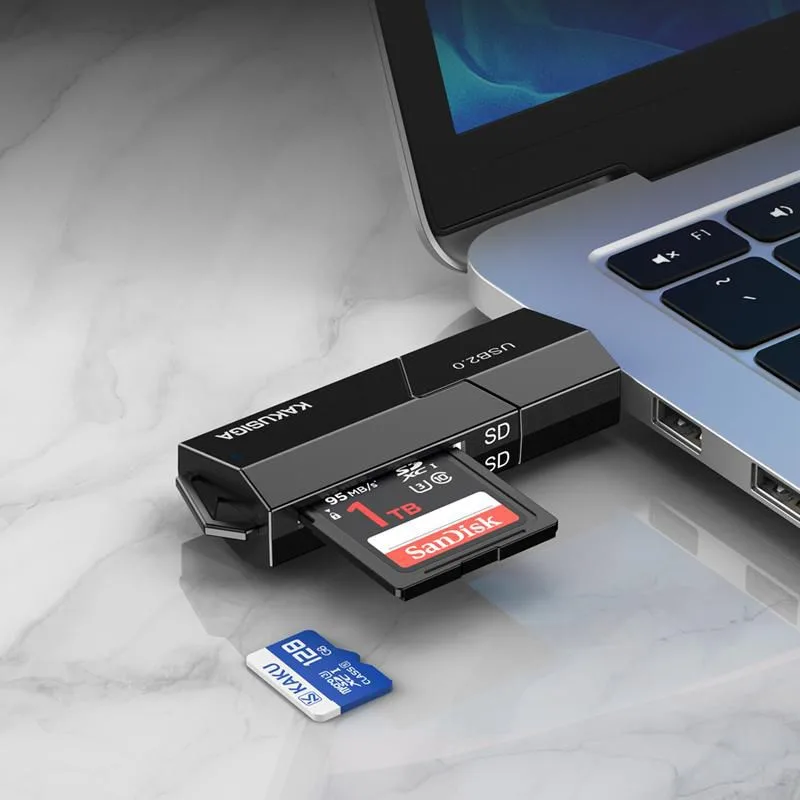 KAKUSIGA card reader KSC-1411 για SD & micro SD, 480Mbps, USB σύνδεση, μαύρο — εικόνα 2