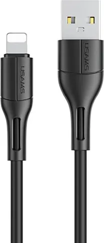 USAMS καλώδιο USB σε Lightning US-SJ500, 2A, 1m, μαύρο