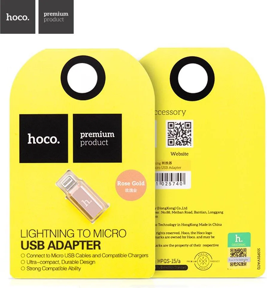 HOCO αντάπτορας Lightning TO Micro USB για φόρτιση & ΜΕΤΑΦΟΡΑ δεδομένων — εικόνα 2