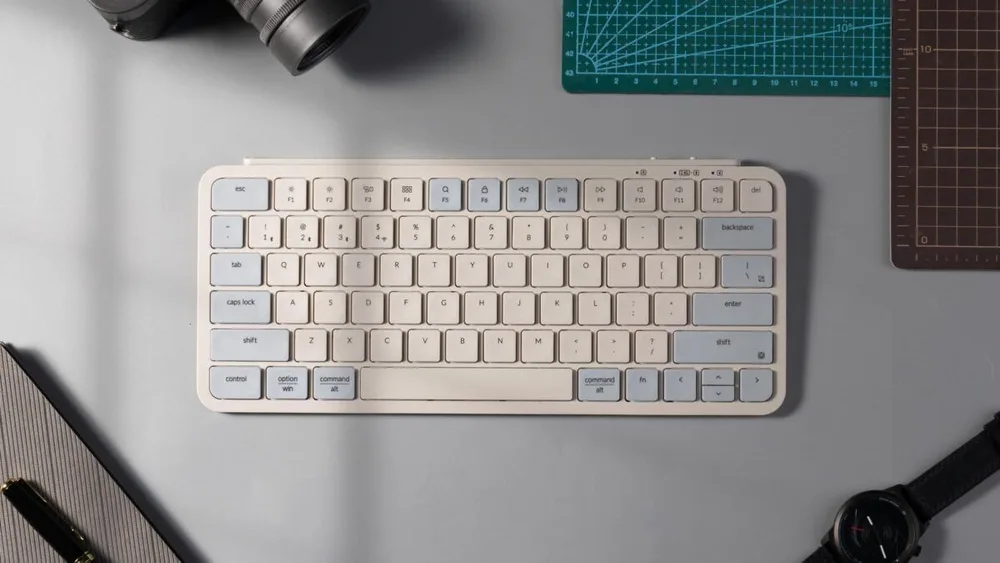 Keychron B1 Pro (B1P-K11) Ultraslim Mini Wireless BT Keyboard ZMK Online customize Retro Blue 75% US — εικόνα 3