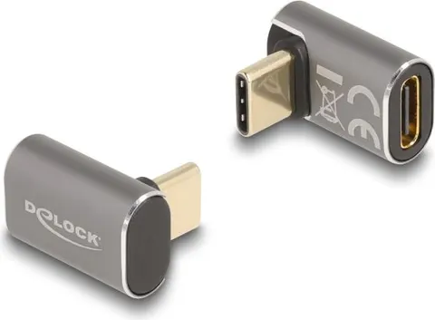 DELOCK αντάπτορας USB-C 60054, αρσενικό σε θηλυκό, 100W, 40Gbps, γκρι