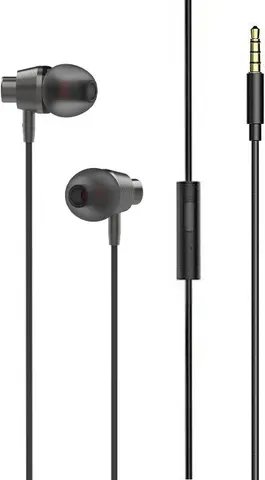 LDNIO earphones με μικρόφωνο HP05, 3.5mm σύνδεση, Φ10mm, 1.2m, γκρι