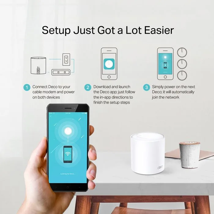 TP-LINK Mesh WiFi 6 access point Deco X20, AX1800 Dual Band, 2τμχ, V.2.0 — εικόνα 2