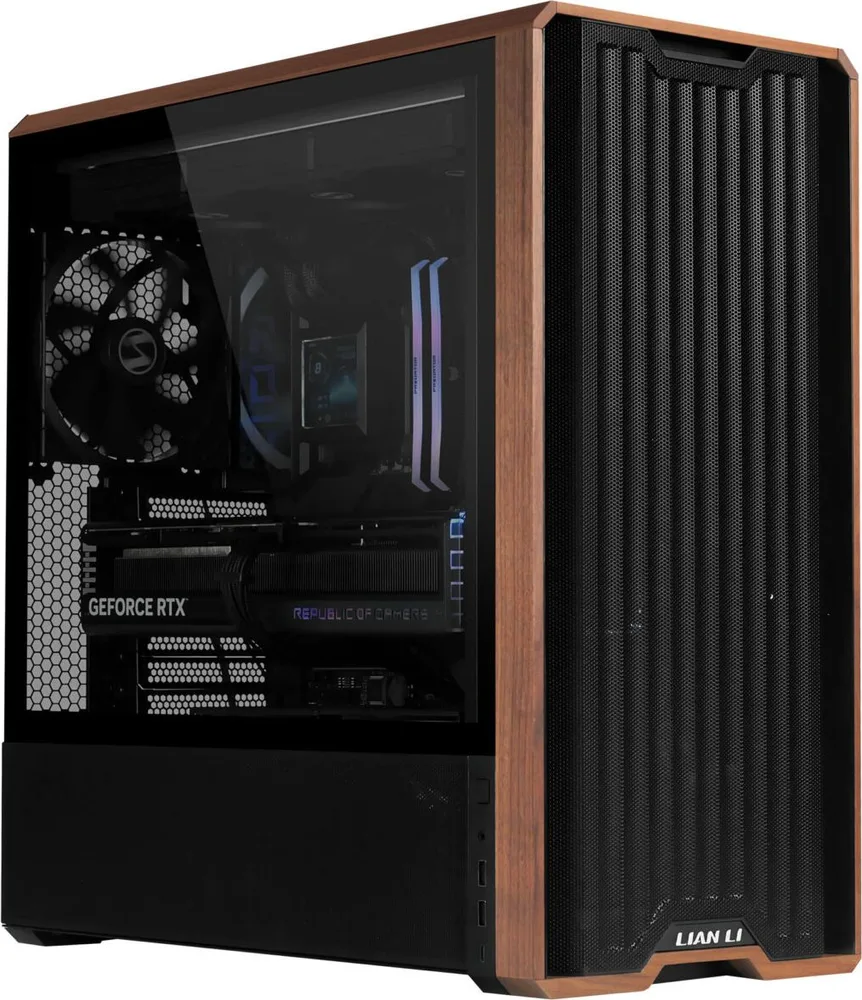 LIAN LI LANCOOL 217 Black - Wood Accent - ATX PC Case (5 FANS) 2 x 170mm, 1 x 140mm & 2 x 120mm PWM — εικόνα 5