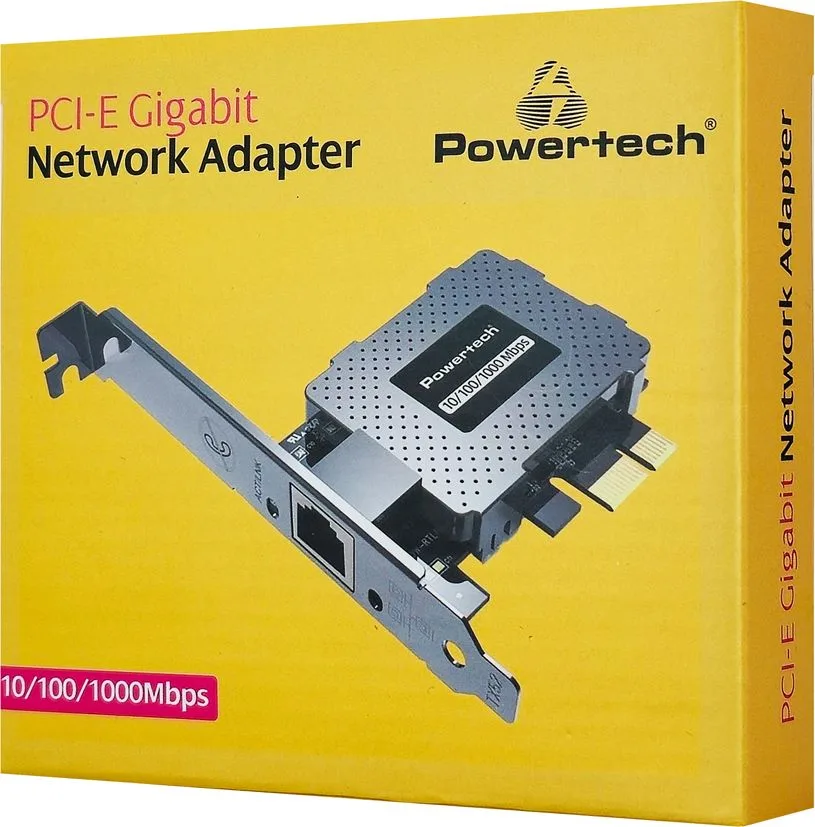POWERTECH κάρτα επέκτασης δικτύου PCIe σε RJ45 PT-1453, 1000Mbps — εικόνα 2