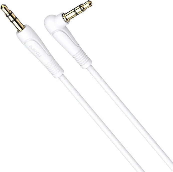 KAKUSIGA καλώδιο ήχου 3.5mm KSC-521, AUX, 90°, HiFi 1m, λευκό — εικόνα 2