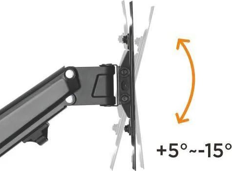 BRATECK επιτοίχια βάση τηλεόρασης LDA33-222, 23-43", έως 23kg, full motion — εικόνα 4