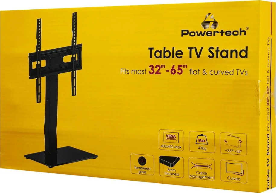 POWERTECH επιτραπέζια βάση τηλεόρασης PT-1445, 32-65", έως 40kg — εικόνα 6