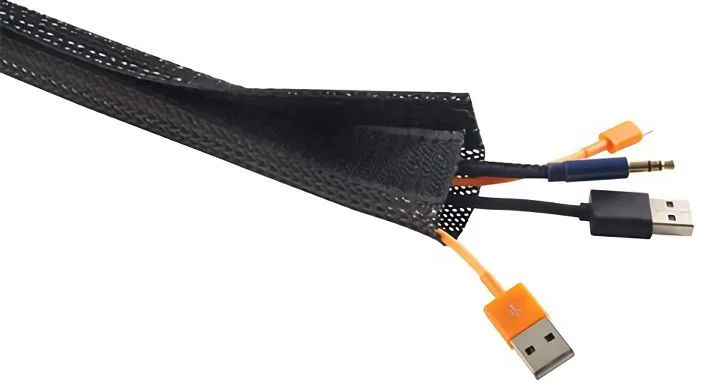 BRATECK πλέγμα καλωδίων τύπου Flex Wrap VS-85, 100x8.5cm, μαύρο — εικόνα 2