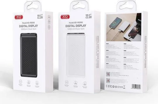 XO PB309, Powerbank ΓΡΗΓΟΡΗΣ φόρτισης, 20000mAh, 22,5W, λευκό — εικόνα 3