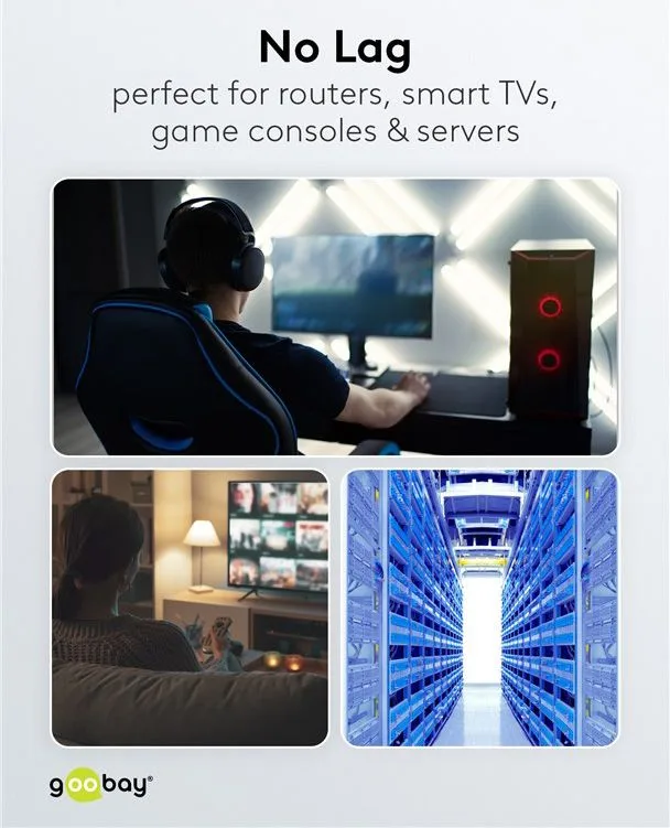 GOOBAY καλώδιο δικτύου 91091, CAT 7 S/FTP, copper, 500MHz, 1m, λευκό — εικόνα 7