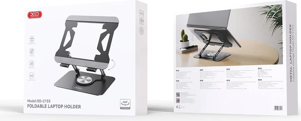 XO C153 ΜΕΤΑΛΛΙΚΗ βάση ΣΤΗΡΙΞΗΣ Laptop/tablet — εικόνα 3