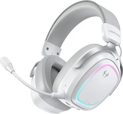 QCY Heroad GT2 White Wired/Wireless/BT/3.5jack/USB-C THX Gaming Headset PS4/PS5/PC