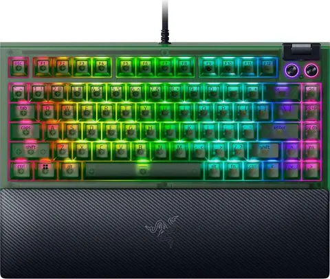 Razer BLACKWIDOW V4 75% Phantom Ed. - Mechanical - RGB - Hot-Swappable - Orange Tactile Switches