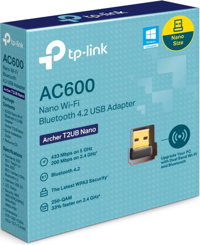 TP-LINK Nano Wi-Fi Bluetooth 4.2 USB Adapter Archer T2UB Nano, Ver. 1.0 — εικόνα 5