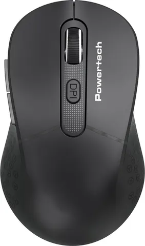 POWERTECH ασύρματο ποντίκι PT-1466, USB δέκτης, έως 1600DPI, μαύρο