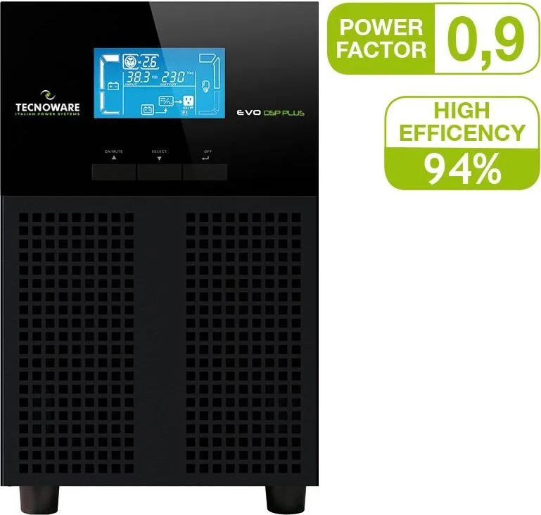 TECNOWARE UPS EVO DSP Plus 2400VA/2160W, 4x C13, 4x 12V9Ah — εικόνα 3