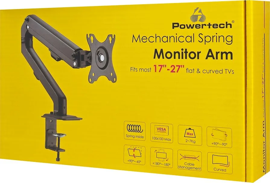 POWERTECH βάση γραφείου οθόνης PT-1365, 17-27", έως 7kg — εικόνα 8