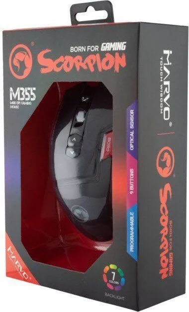MARVO M355 ενσύρματο Gaming Ποντικι+mousepad — εικόνα 4