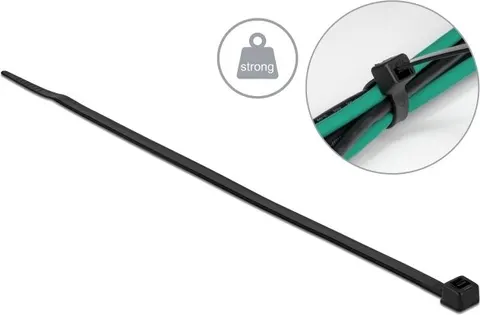 DELOCK Δεματικά καλωδίων 19559, 200x4.8mm, μαύρα, 100τμχ