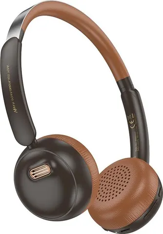 HOCO W62 Verso Retro Bluetooth Headphones, καφέ