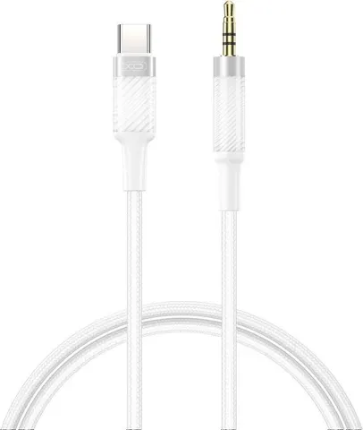 XO NB-R297B, καλώδιο ήχου Type-C ΣΕ 3.5mm, λευκό