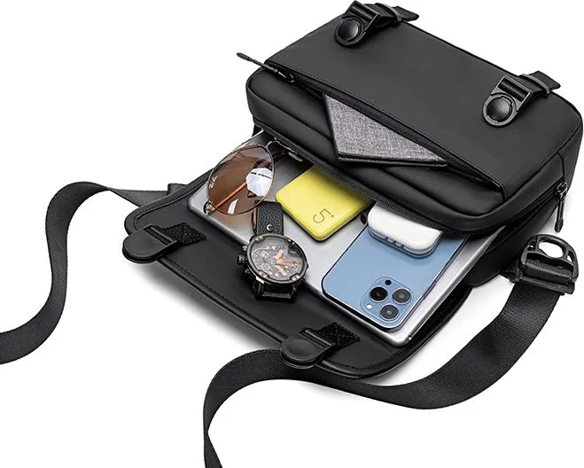 ARCTIC HUNTER τσάντα ώμου K00568 με θήκη tablet, 4L, μαύρη — εικόνα 2