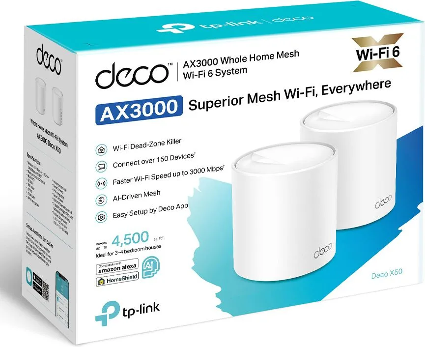 TP-LINK Home Mesh WiFi 6 System Deco X50, 3000Mbps AX3000, V1.0, 2τμχ — εικόνα 8