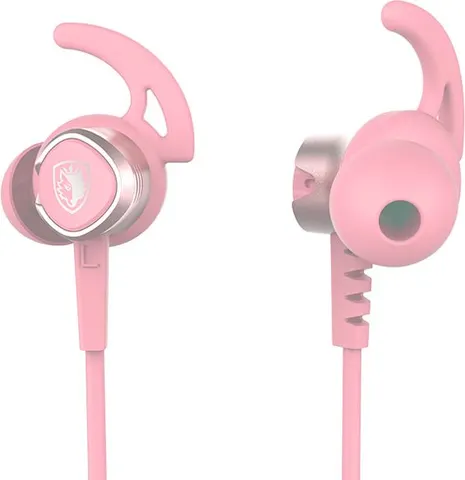 SADES gaming earphones Wings 20 με μικρόφωνο, 3.5mm, Φ12mm, 1.2m, ροζ