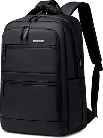 GOLDEN WOLF τσάντα πλάτης GB00707 με θήκη laptop 15.6", 21L, μαύρη
