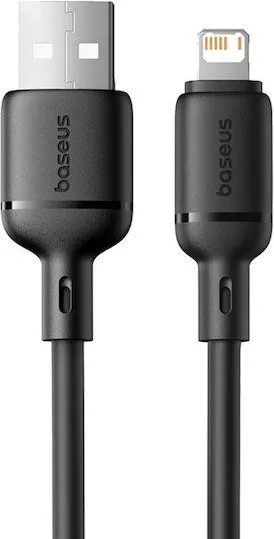 BASEUS Silky Series, καλώδιο Lightning, 2m, μαύρο — εικόνα 2