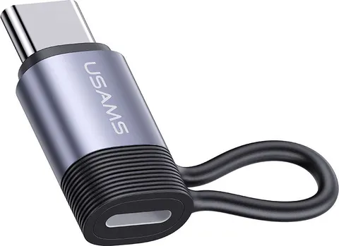 USAMS αντάπτορας USB-C σε Lightning US-SJ677, 30W, 480Mbps, γκρι
