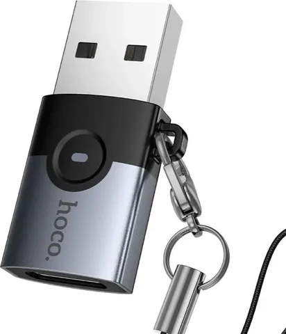 HOCO UA46B Victory αντάπτορας, USB ΣΕ Type-C, γκρι