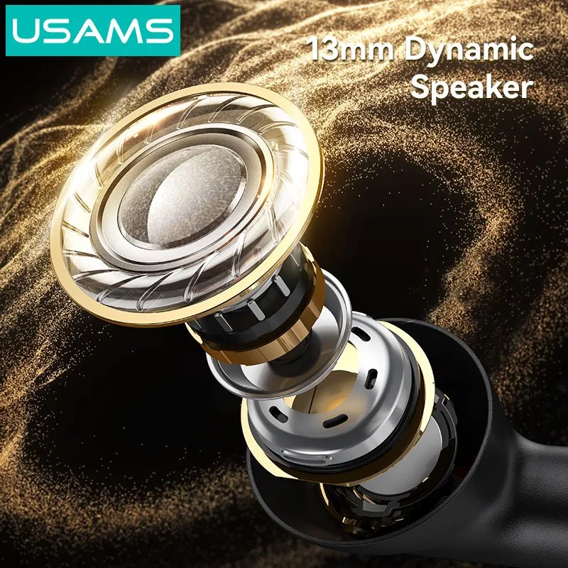 USAMS earphones με θήκη φόρτισης E05, True Wireless, BT 6.0, λευκό — εικόνα 2