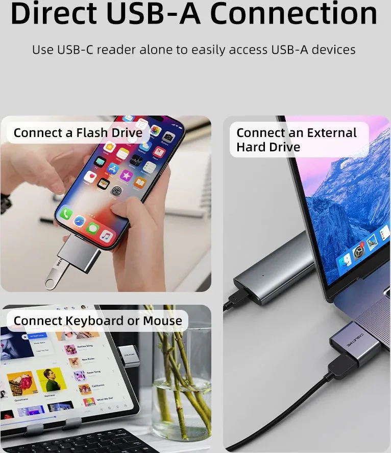 CABLETIME card reader CT-ACCD3-AG για SD & micro SD, USB 3.0, 5Gbps, γκρι — εικόνα 6