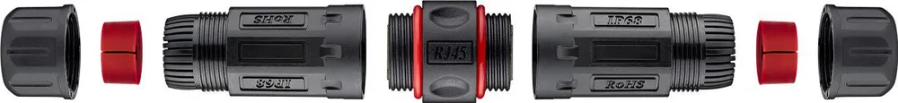 GOOBAY αδιάβροχος σύνδεσμος RJ45 Cat 6 79566, IP68, μαύρο — εικόνα 3