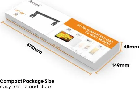 BRATECK επιτοίχια βάση τηλεόρασης LED-1948, 43-100", έως 75kg, ultra slim, fixed — εικόνα 6