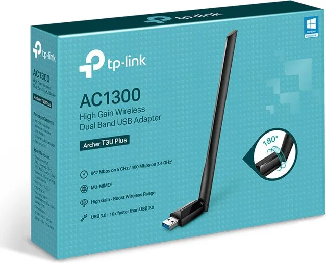 TP-LINK ασύρματος USB αντάπτορας δικτύου Archer T3U Plus, 1300Mbps, V.1 — εικόνα 4