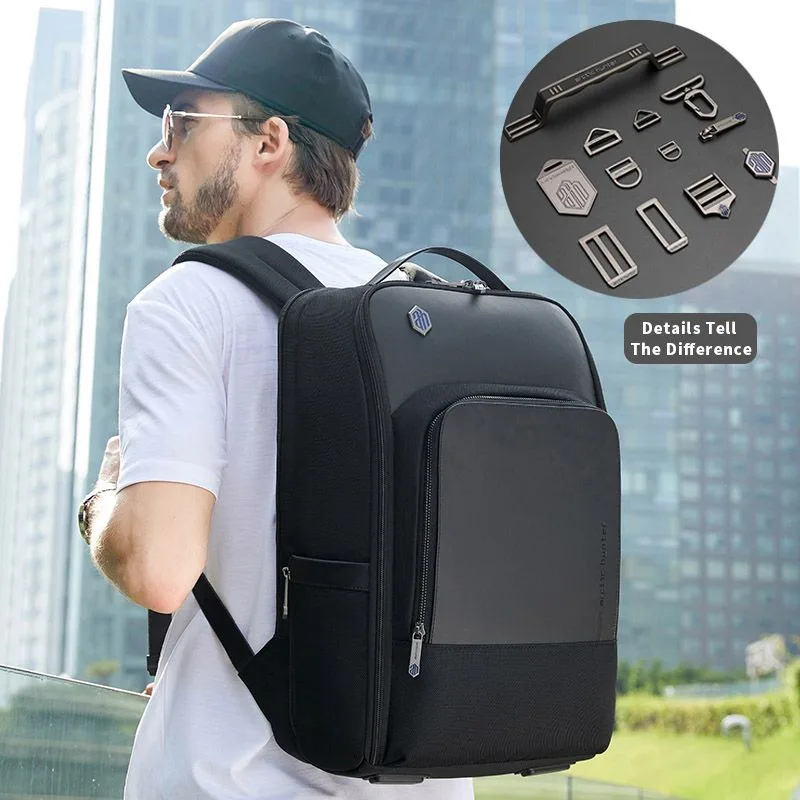 ARCTIC HUNTER τσάντα πλάτης B00403 με θήκη laptop 15.6", USB, 19L, γκρι — εικόνα 4