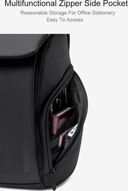 ARCTIC HUNTER τσάντα πλάτης B00558 με θήκη laptop 15.6", 24L, USB, μαύρη — εικόνα 7