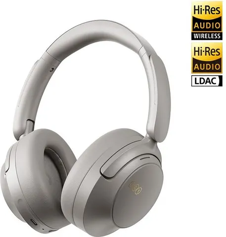 QCY H3S Headphones Grey - Type-C & Bluetooth 6.0 ANC iOS/Android Call Noise Cancelling Headset 102h