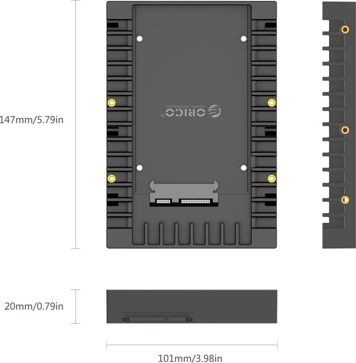 ORICO tray 3.5" για 2.5" HDD/SSD 1125SS-V1, 6Gbps, μαύρο — εικόνα 6